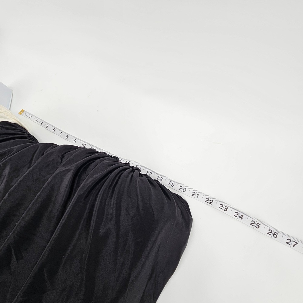 Black & Ivory One Shoulder Ruched Formal Party Dress Size 1‎ Mardi Gras Prom - Picture 4 of 10